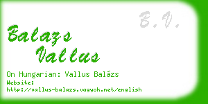 balazs vallus business card