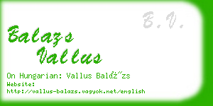 balazs vallus business card